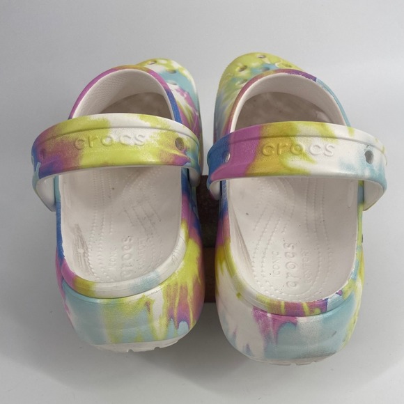 Women's Crocs Tie Dye Clogs Comfort Slip On Clog Comfortable, Breathable Size 10 - Picture 4 of 9